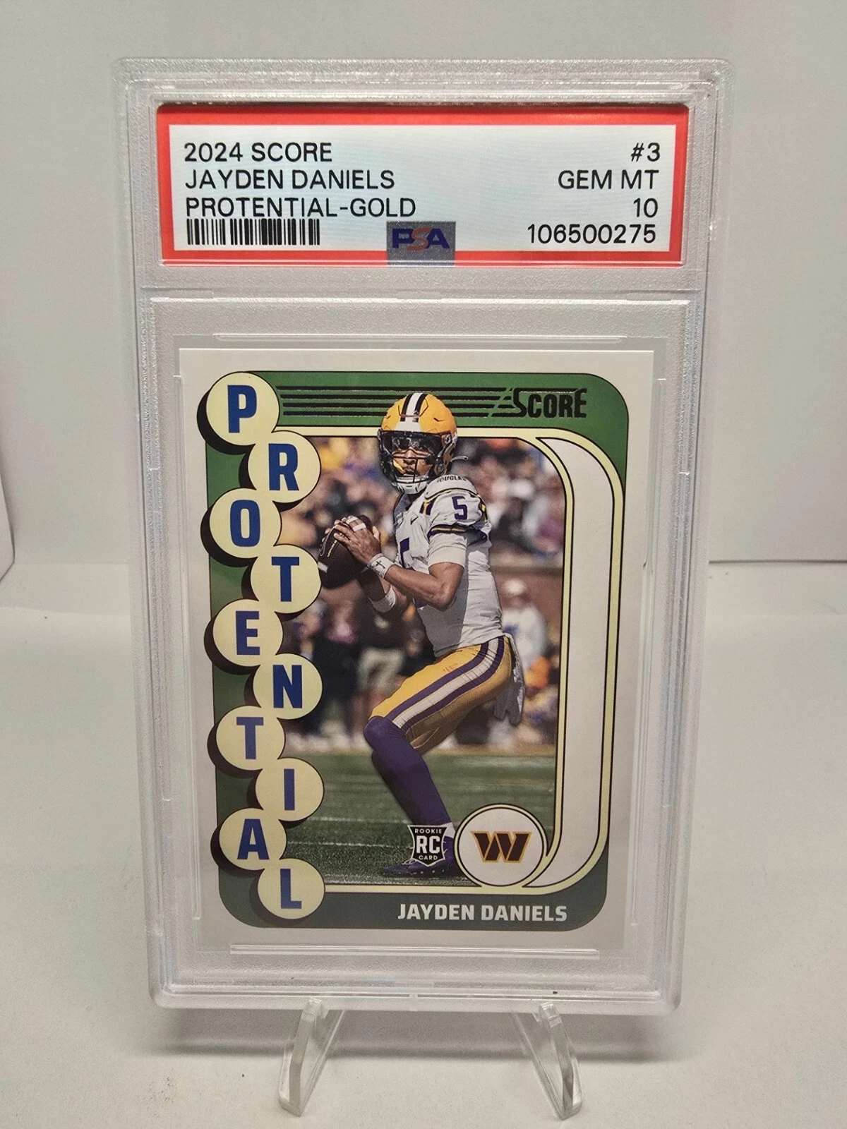 Jayden Daniels Panini Score Protential #3 Gold