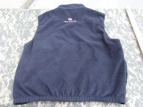 Chaleco con cremallera de lana unisex DRI Disaster Restoration Inc. para adultos azul reverso 31839 - Imagen 10 de 10