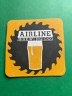 NEW AIRLINE BREWING BEER COASTER ELLSWORTH MAINE SAW BLADE LOGO — photo 1
