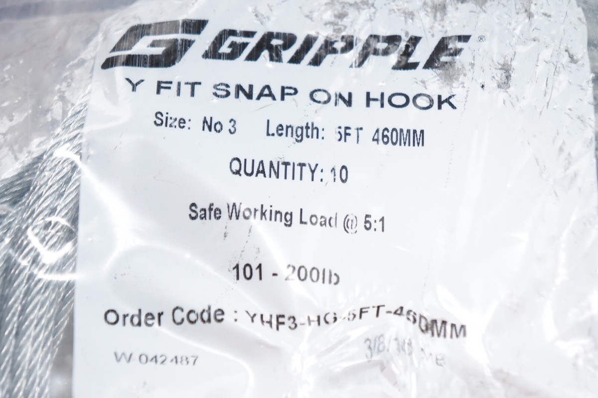 20 Pcs New Gripple No. 3 x 5' Y-Toggle Hangers YHF3-HG-5FT-460MM