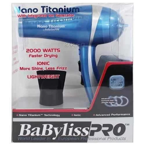 BABYLISS PRO NANO TITANIUM IONIC LIGHTWEIGHT 2000 WATTS HAIR DRYER HAIR BLOWER