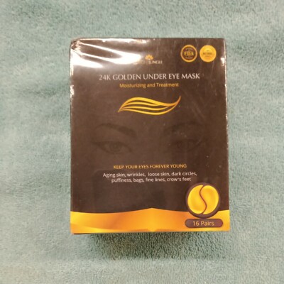 BrightJungle Under Eye Collagen Patch, 24K Gold Anti-Aging Mask, Pads for Puffy 