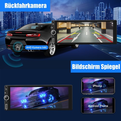 6.86" Android 14 4+64G Carplay Autoradio 1DIN GPS NAV Wifi Bluetooth RDS DAB KAM - Bild 10 von 14