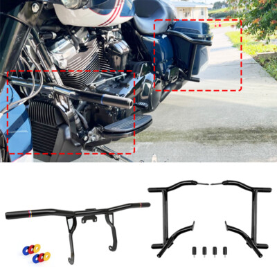 For Harley Street Glide 2014-2023 Highway Engine Guard / Saddlebag Crash Bar