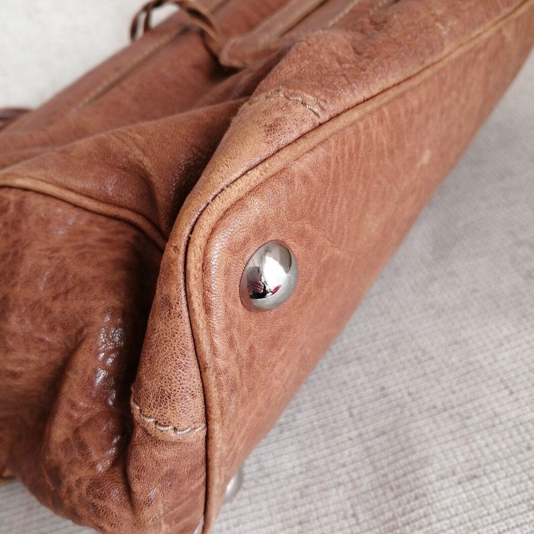 バッグ 00s BALENCIAGA leather mini boston bag BALENCIAGA Leather Hand Bag Mini Boston Brown Key lock latch