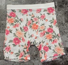 NWT VICTORIA'S SECRET PINK FLORAL THICK LOGO BAND BOY BRIEF BOXER SHORTS PANTIES