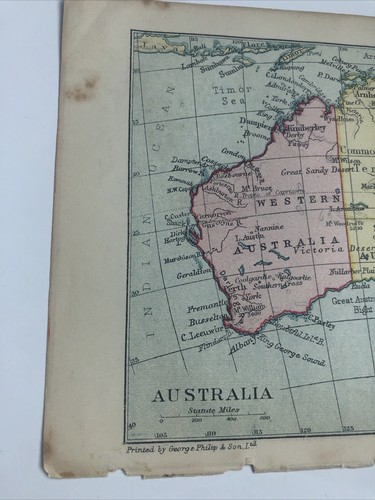 Map 1913: Pacific Ocean New Zealand Australia Original Vintage Print 28/29 B - Picture 10 of 13