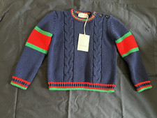 Gucci pull wool cable Knit w/web Sweater kids size 36
