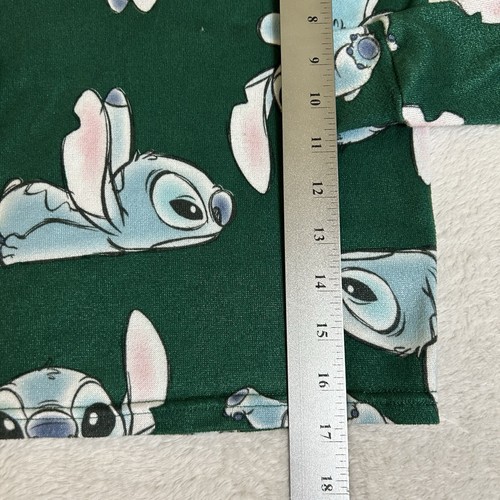 Disney Stitch Kids Girls Pajama Top Size 8 Green Long Sleeve Graphic Pullover - Picture 4 of 5