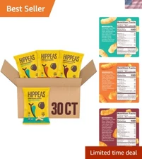 Healthy Vegan Chickpea Puffs Variety Pack - White Cheddar, Nacho & BBQ, 30 Bags