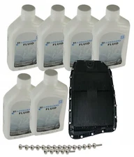 OEM ZF 6 Liters Auto Trans Fluid & Filter Kit Oil Pan with Bolt for BMW Jaguar