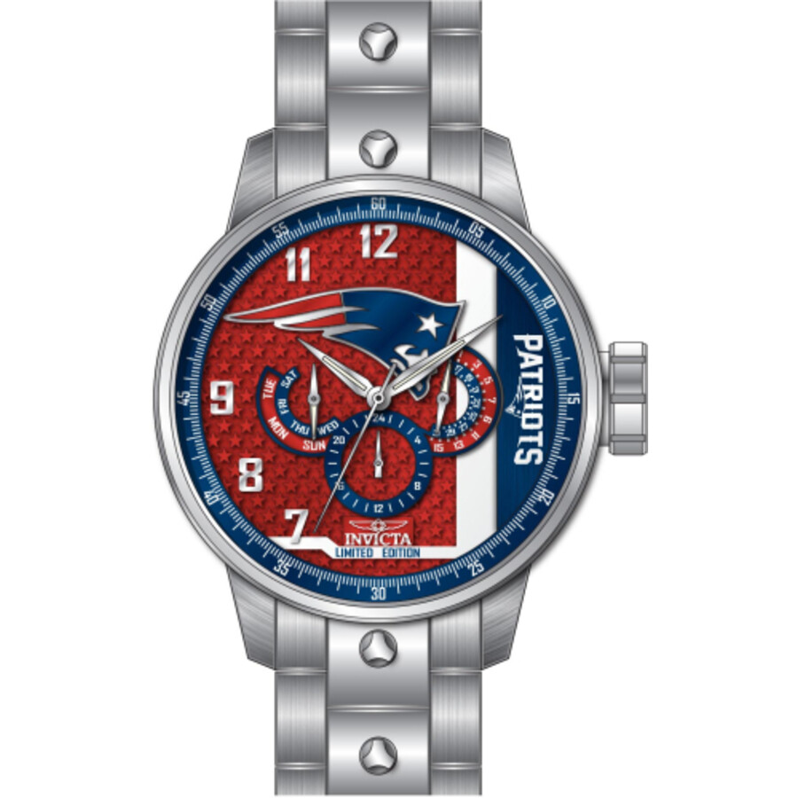 Кварцевые мужские часы Invicta NFL New England Patriots GMT 45131