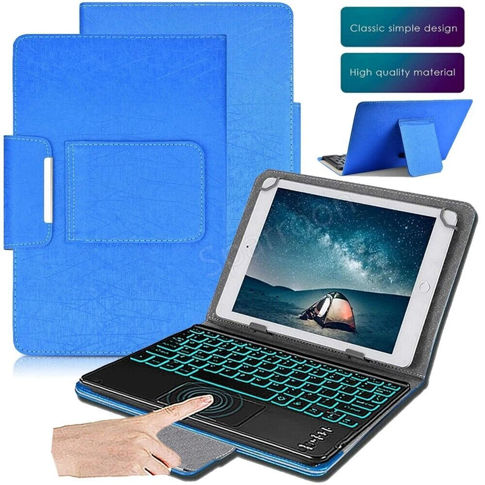 For Samsung Galaxy Tab A9 Plus A8 S7 S8 S9 Touchpad Keyboard Case Cover W/ Mouse - Image 2 of 4