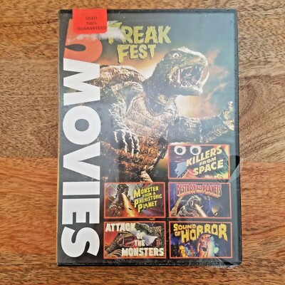 Freak Fest 5 Movies DVD Killers From Space Destroy All Planets Monsters Horror
