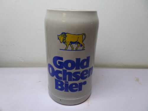 1 L Bierkrug Maßkrug Brauerei Gold Ochsen - Bild 1 von 3