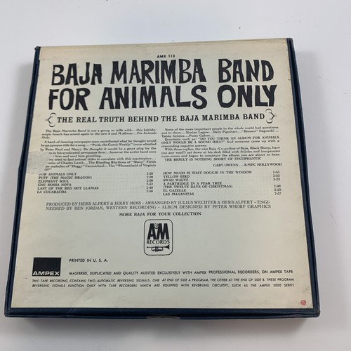 Baja Marimba Band For Animals Only reel to reel 3 3/4 IPS A&M stereo Stereo #344 - Picture 3 of 12