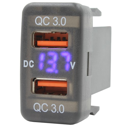 All DUAL QC TYPE C USB VOLT TEMP UHF suit LARGE Toyota Landcruiser Hilux Prado - Picture 3 of 28