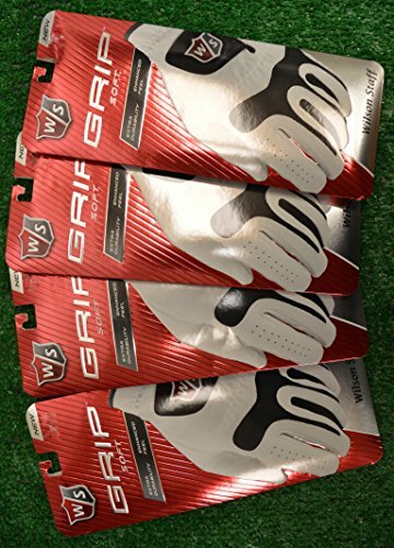 Wilson Staff Grip Soft Golf Gloves, 4-Pack Mens: Fits on the Left Hand -XXL