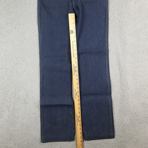 80s JCPenney Straight Leg Western Women's Size 14 24" Denim Blue Jeans Pants - Picture 10 of 12