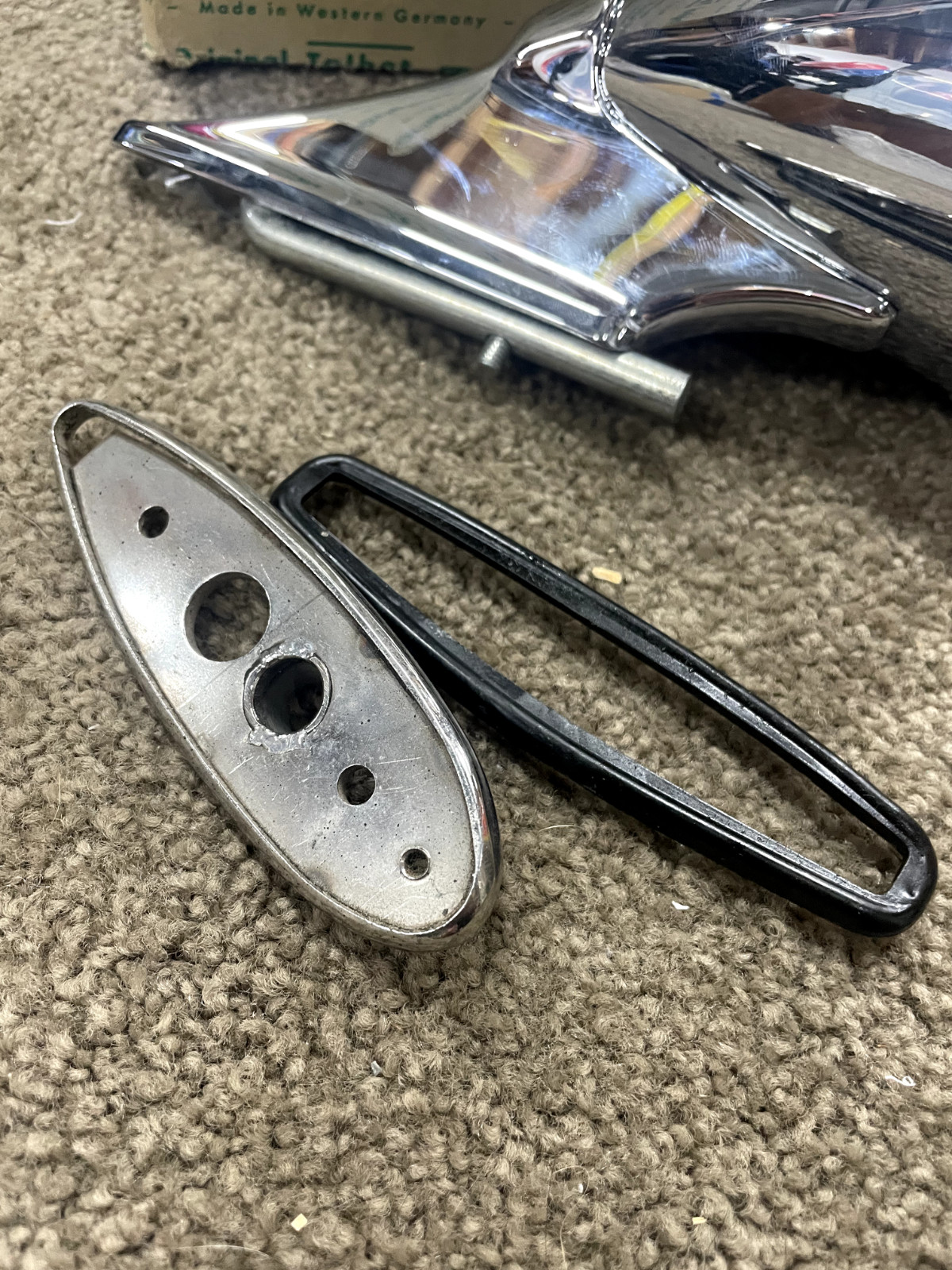 NOS VINTAGE TALBOT BERLIN BULLET MIRROR PORSCHE FERRARI 356