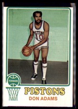 1973-74 Topps Basketball Don Adams Detroit Pistons #139 