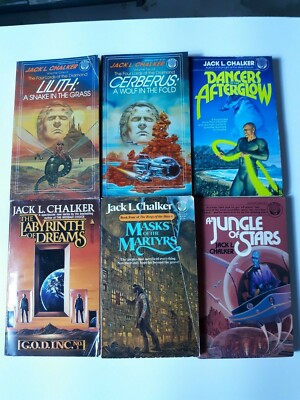 6 paperbacks Jack Chalker sci fi...different series