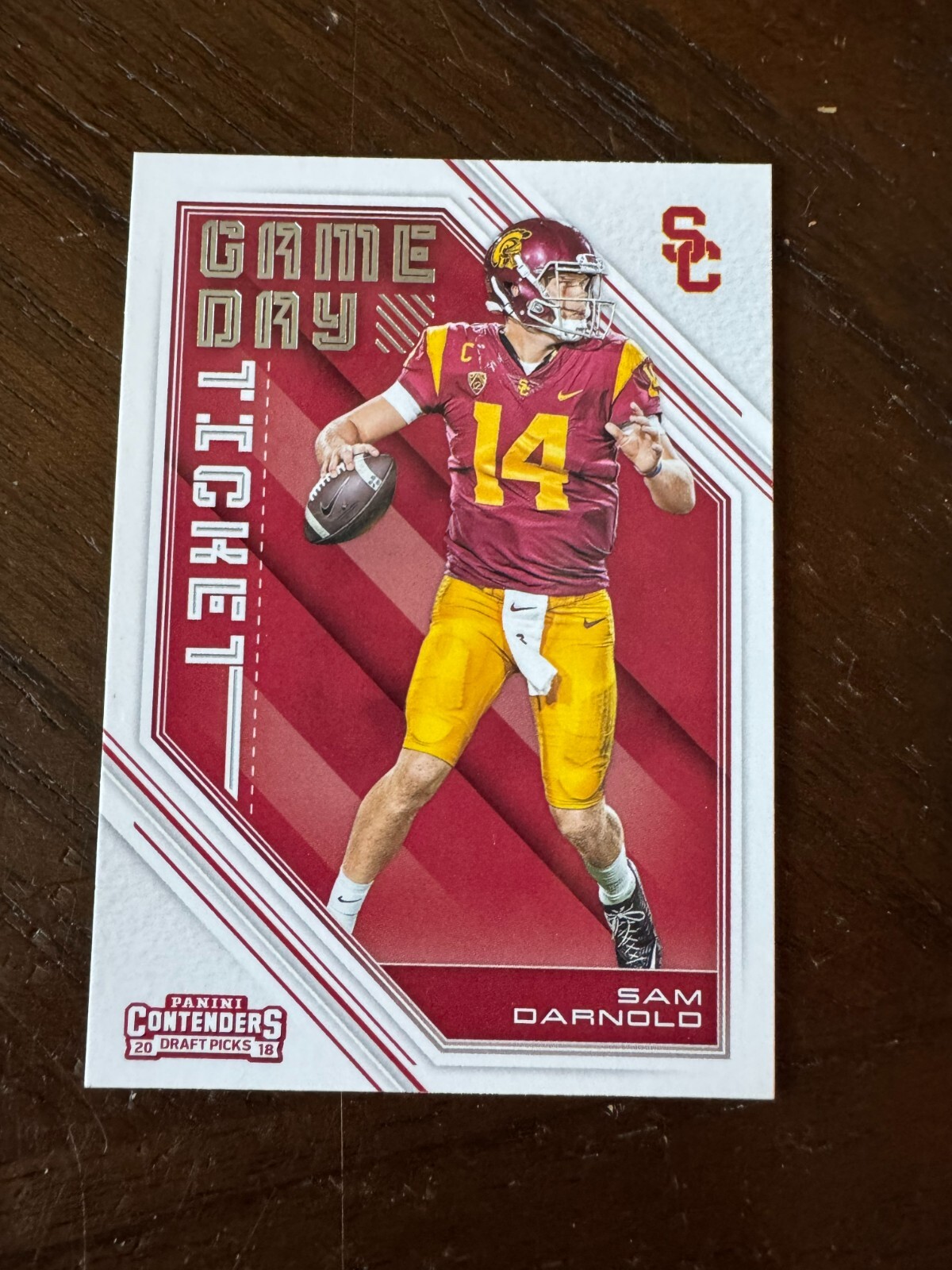 2018 Panini Contenders Draft Picks - School Colors Sam Darnold #1 (RC)