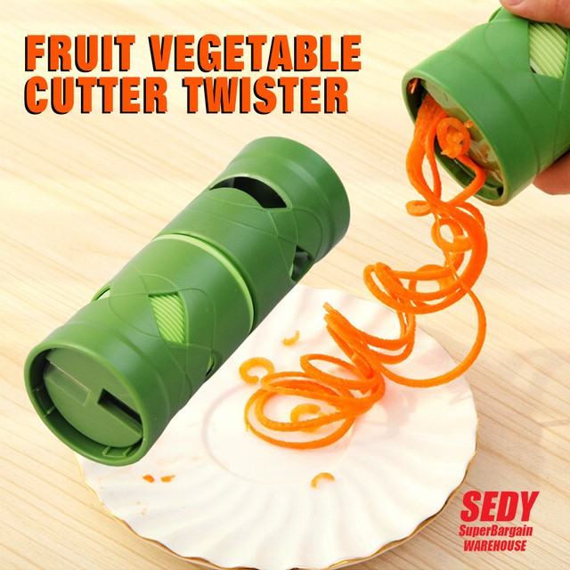 Fruit Vegetable Processor Veggie Twister Cutter Container Slicer