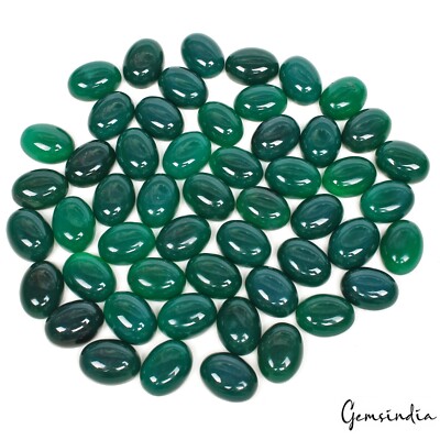 500 Karat / 52 Stück Natürlich Dunkelgrün Onyx Oval Cab Geeicht Lose Juwelen Für