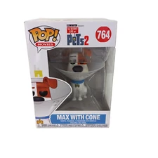 Funko Pop The Secret Life of Pets 2 Max With Cone #764 Dog Movie Boxed