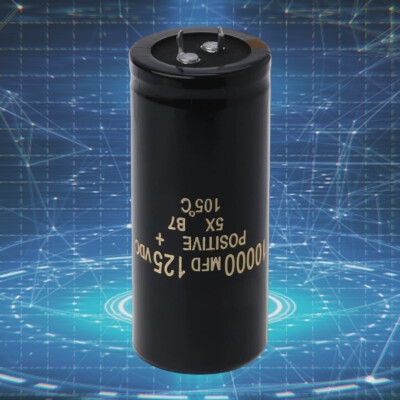 125V 10000uF Farad Capacitance Aluminum Electrolytic Filter Current Condenser