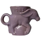 Vintage1983 Frankoma Pottery Political DEM Purple Donkey Mug