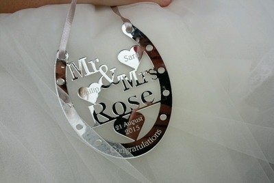 Hochzeitsgeschenk für Braut und Bräutigam Mr & Mrs Johnson Geschenk Andenken beliebiger Name