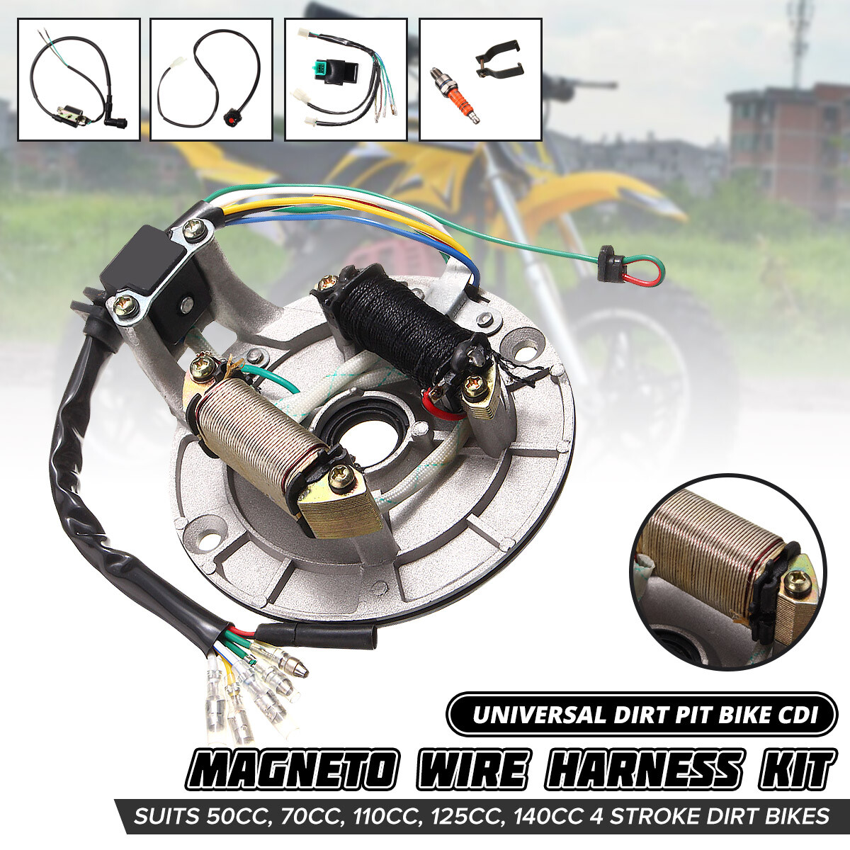 ELECTRIC Full Kit Coil Cdi Harness Zongshen Loncin 110cc Hummer Atomik Dirt Bike - Foto 6