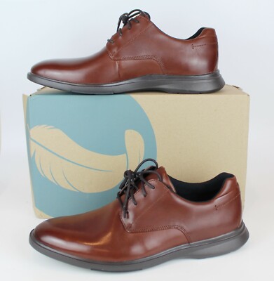 New CLARKS Un Lipari Park Plain Toe Derby, Mahogany Leather  display picture 2