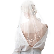 Bride to Be Bride Veil Bachelorette Party Bridal Embroidered Veil Gifts for W...