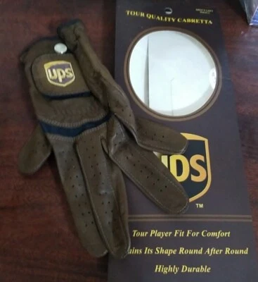 UPS Tour Quality Cabretta GOLF GLOVE MEN'S LEFT HAND PROMO SIZE S Small NEW