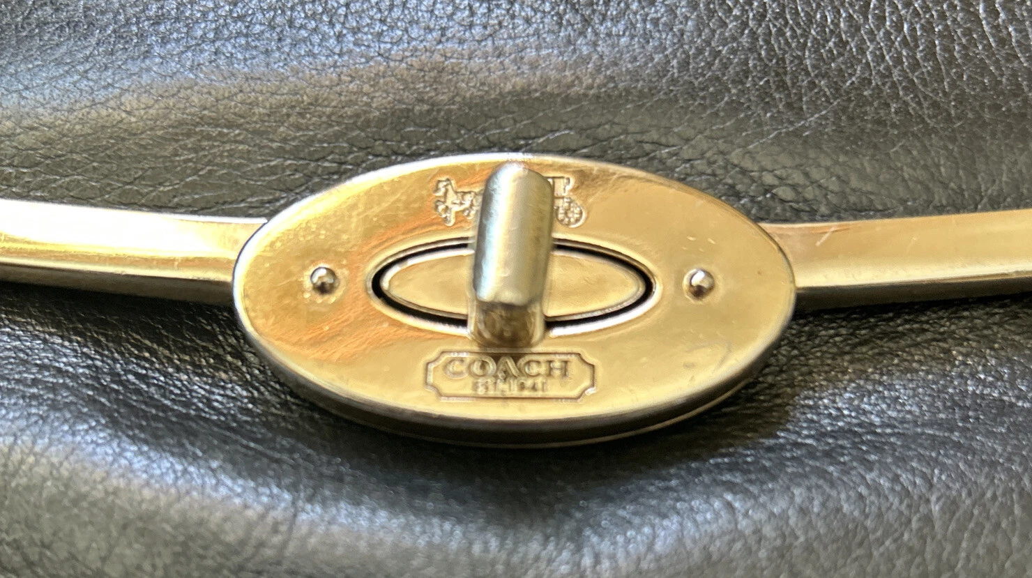 Borsa media vintage classica originale Coach nera