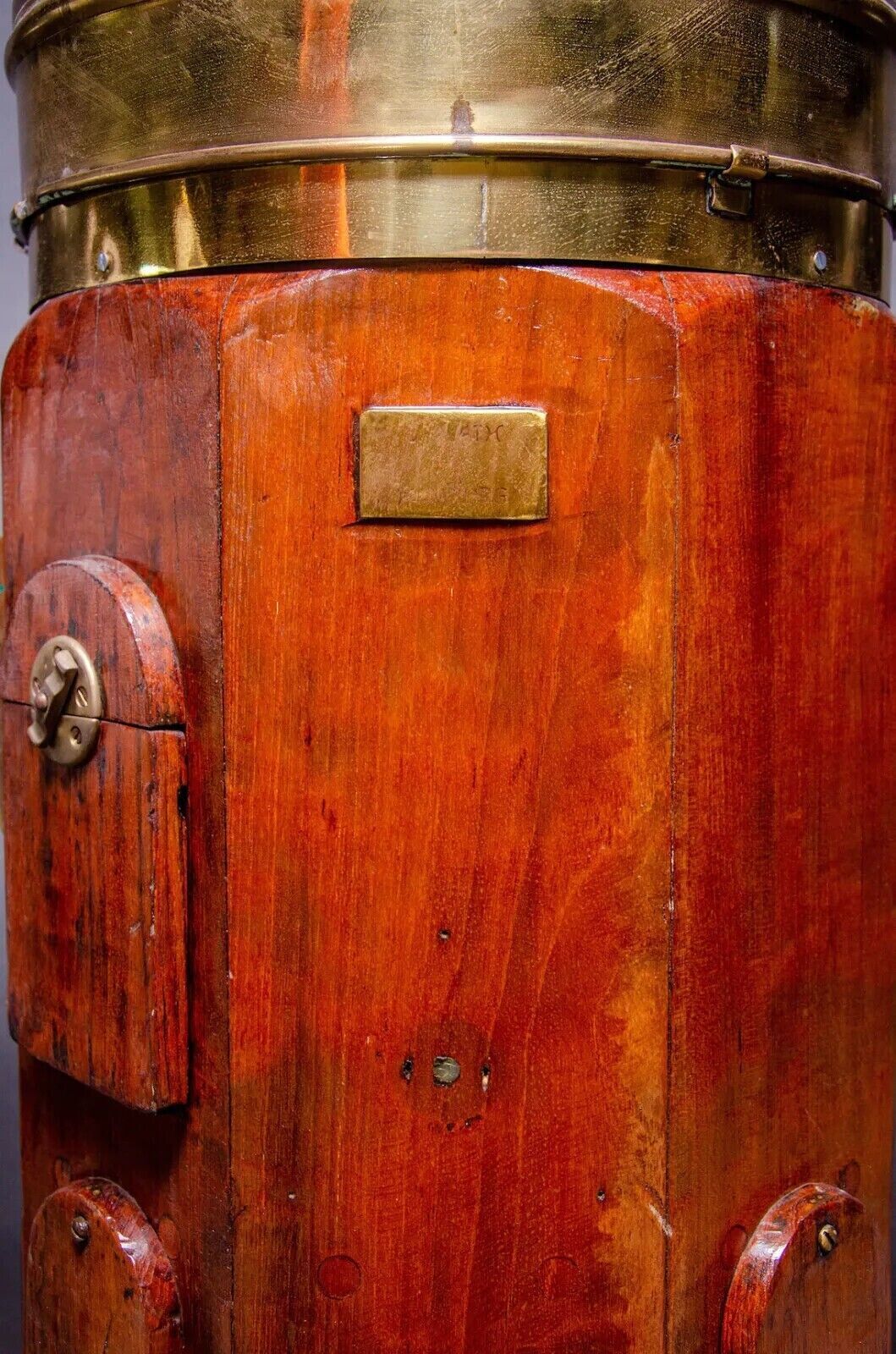 Antique brass nautical gimbal compass vintage ship's binnacle gimballed