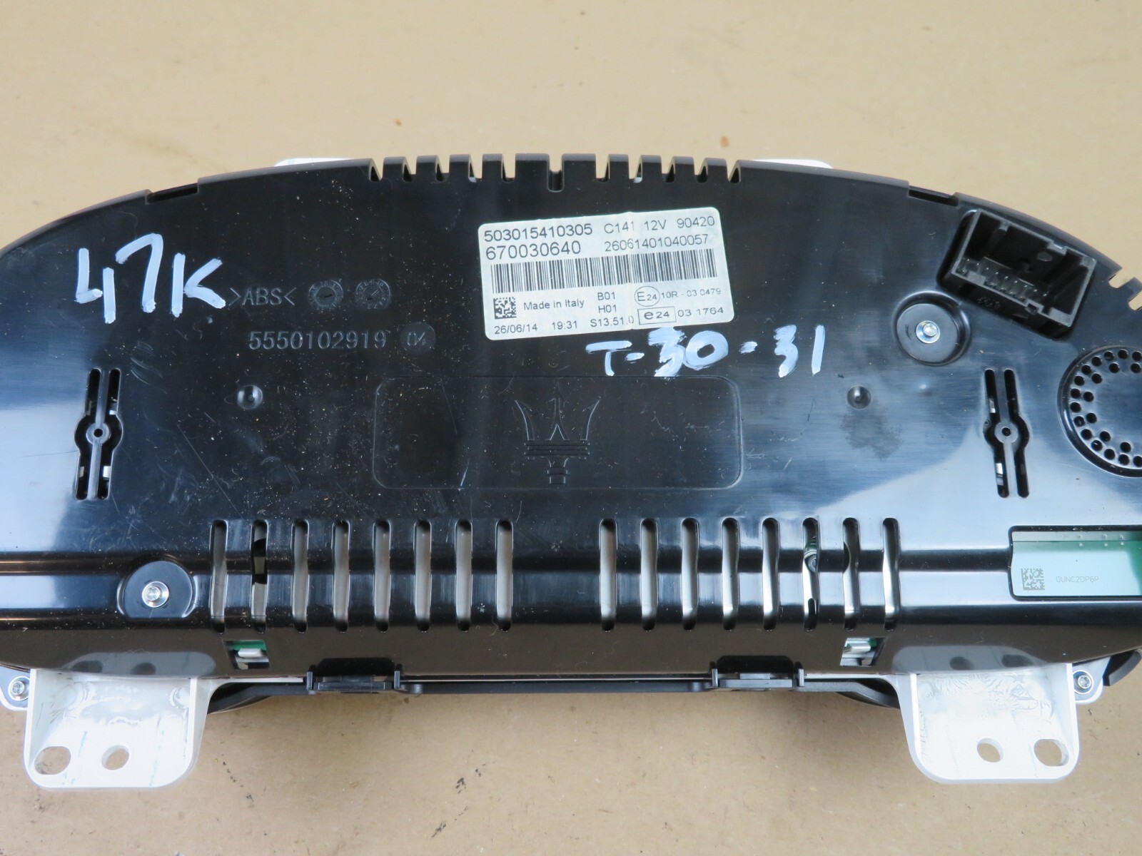 2014-2017 MASERATI GHIBLI DASH PANEL SPEEDOMETER INSTRUMENT CLUSTER GAUGES OEM