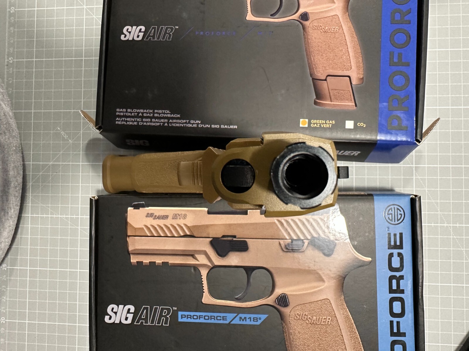 Sig Sauer Pro Force M17 Green Gas Blowback Airsoft Pistol CoyoteTan