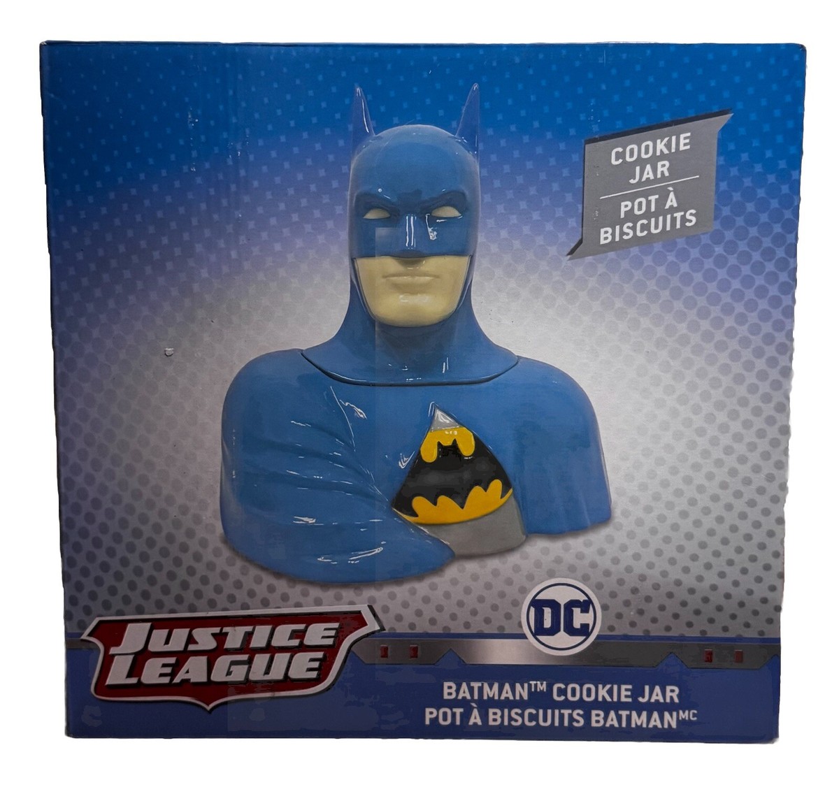 DC Comics Blue Batman Cookie Jar In Original Justice League