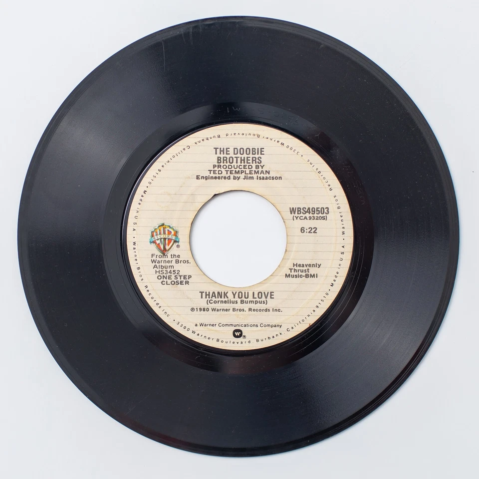 The Doobie Brothers 1980 Real Love / Thank You Love Vinyl 45 Record - Image 2 of 2