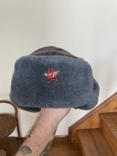 Soviet Army soldier surplus ushanka winter hat With Aviator Ear Flaps