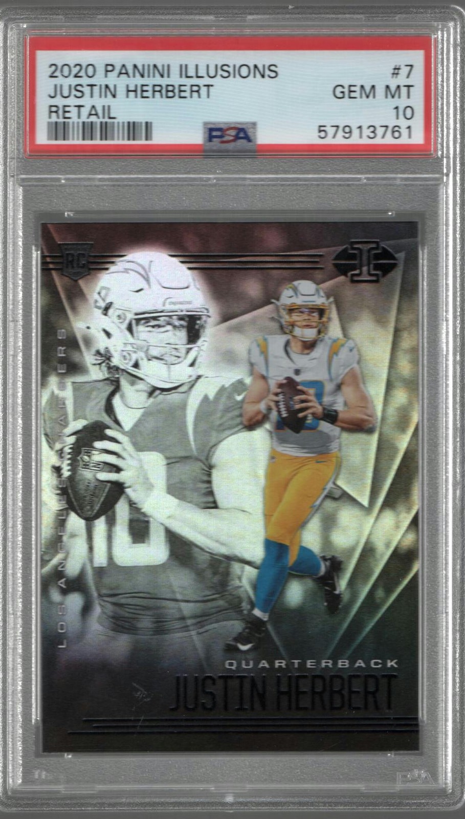 Justin Herbert Panini Illusions #7 Retail