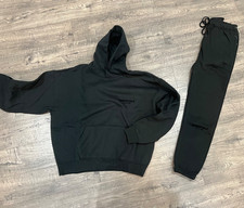 Black Essentials Hoodie and Sweatpants Set XS...