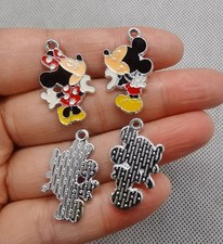 Lot cartoon mickey minnie charm Pendant DIY bracelet earring Jewelry Making