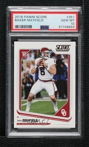 2018 Score Rookies Baker Mayfield #351 PSA 10 GEM MT Rookie RC