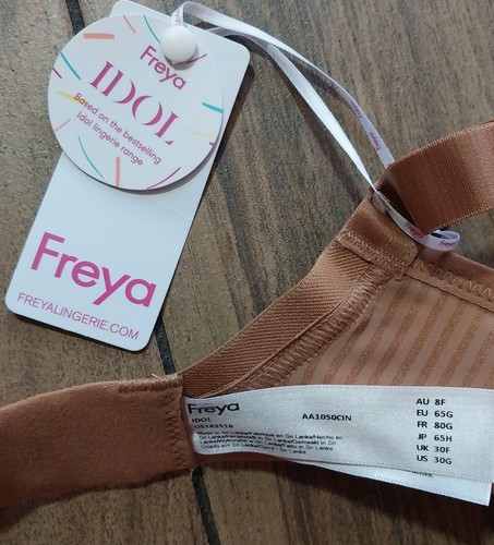 Freya T-Shirt Bra Size 30G Idol Underwire Molded Bra Style #AA1050CIN Brown - Picture 5 of 21