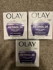 Olay Regenerist Retinol 24  Peptide Night Face Moisturizer Cream 3 Boxes 1.7 oz